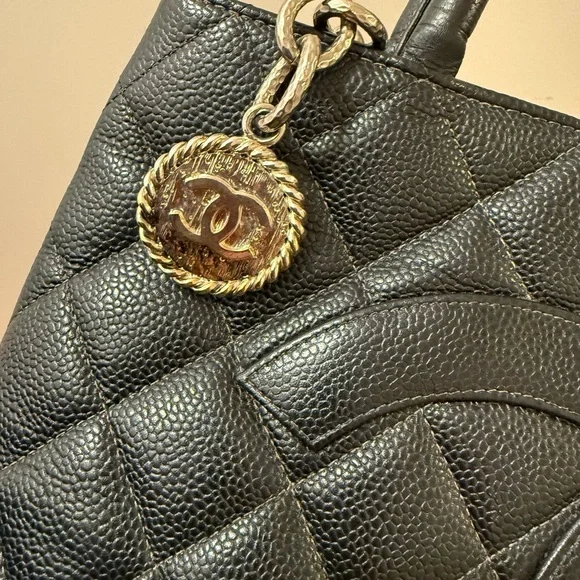 Authentic Chanel Medallion Tote Bag - Black - Picture 10 of 16